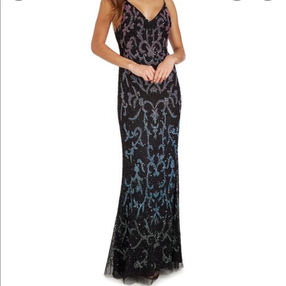 Adrianna papell beaded gown